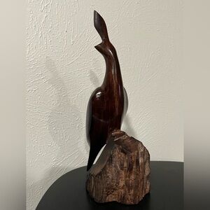 Hand carved Ironwood quail figurine